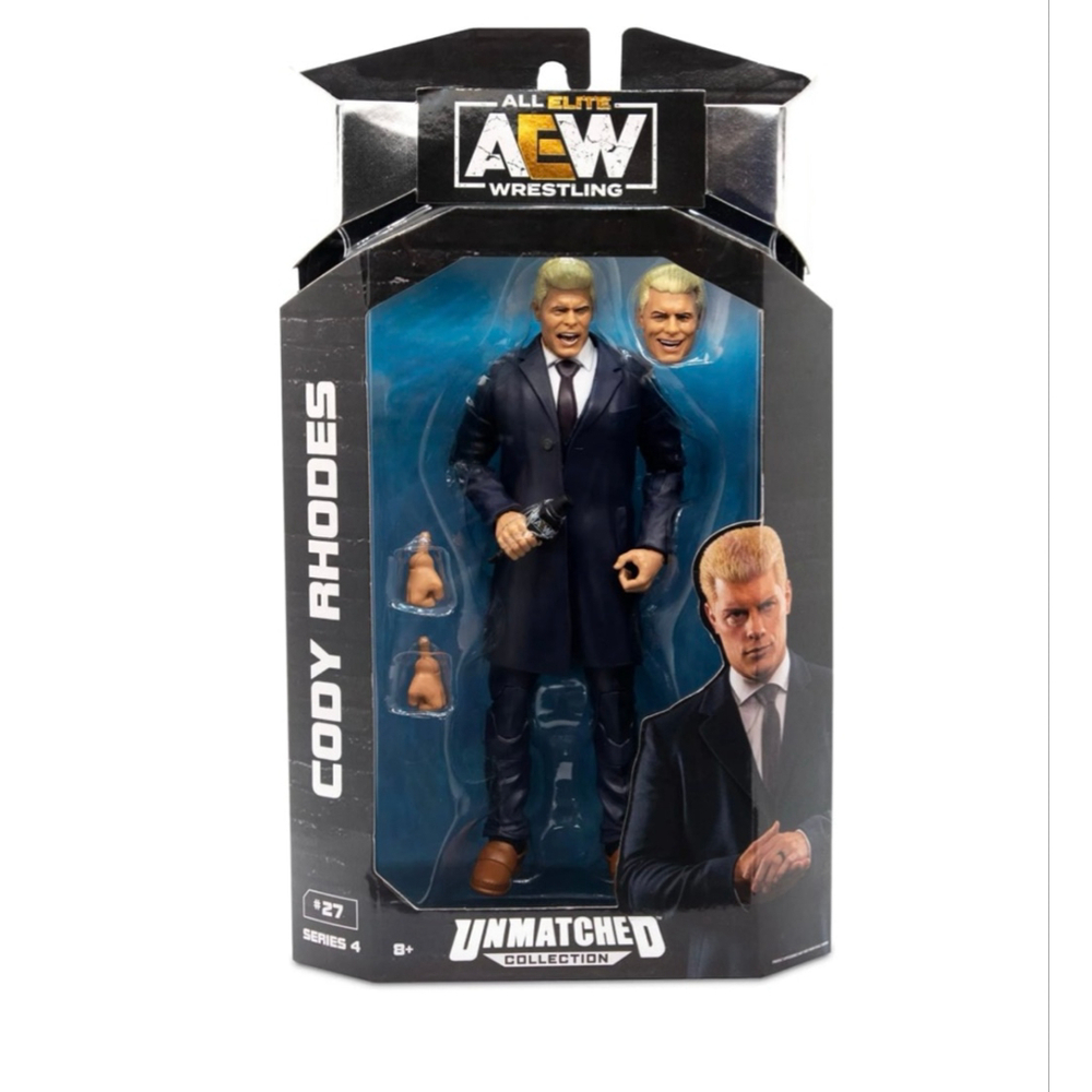 NEW AEW Cody Rhodes Unmatched Collection Action Figure Blue Brown One Size